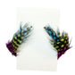 Multicolor Feather Earrings