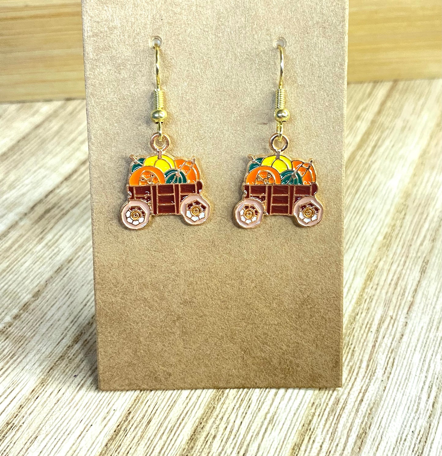 Pumpkin Wagon Earrings