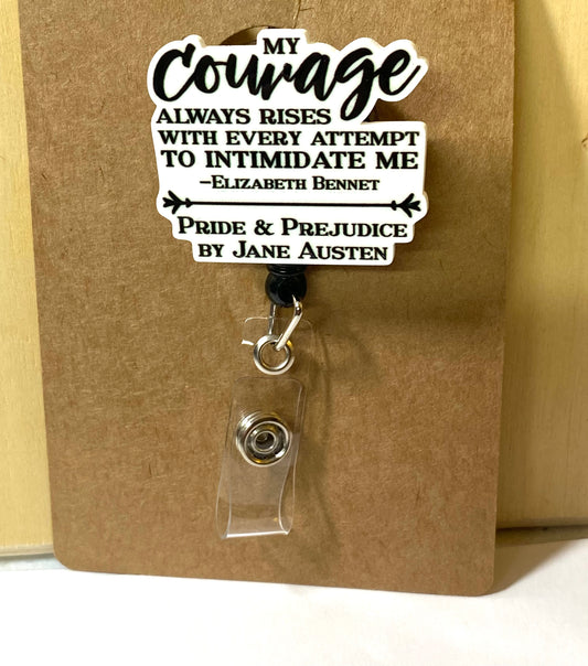 Pride & Prejudice Quote Name Badge Reel