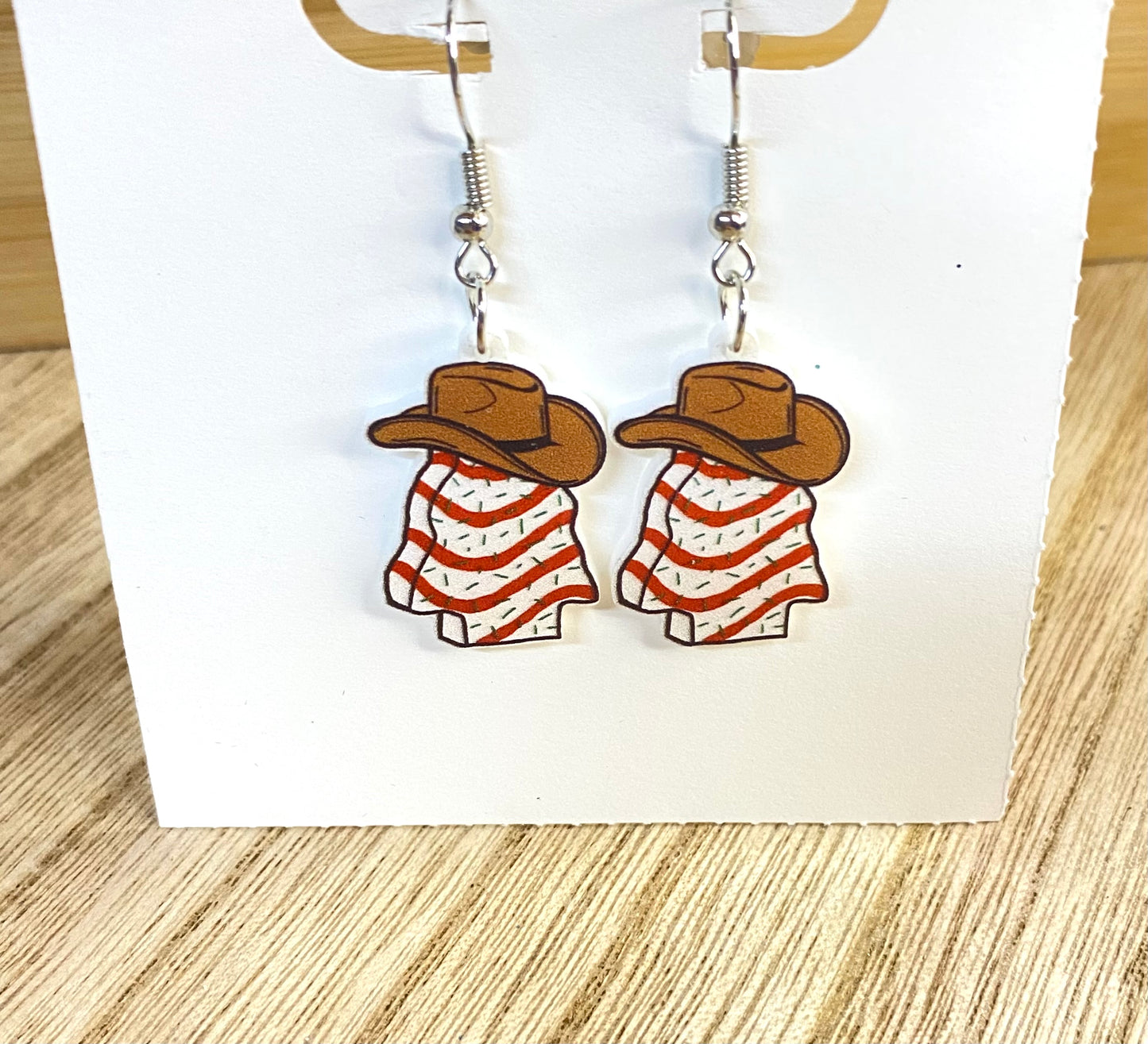 Western Christmas Tree Earrings