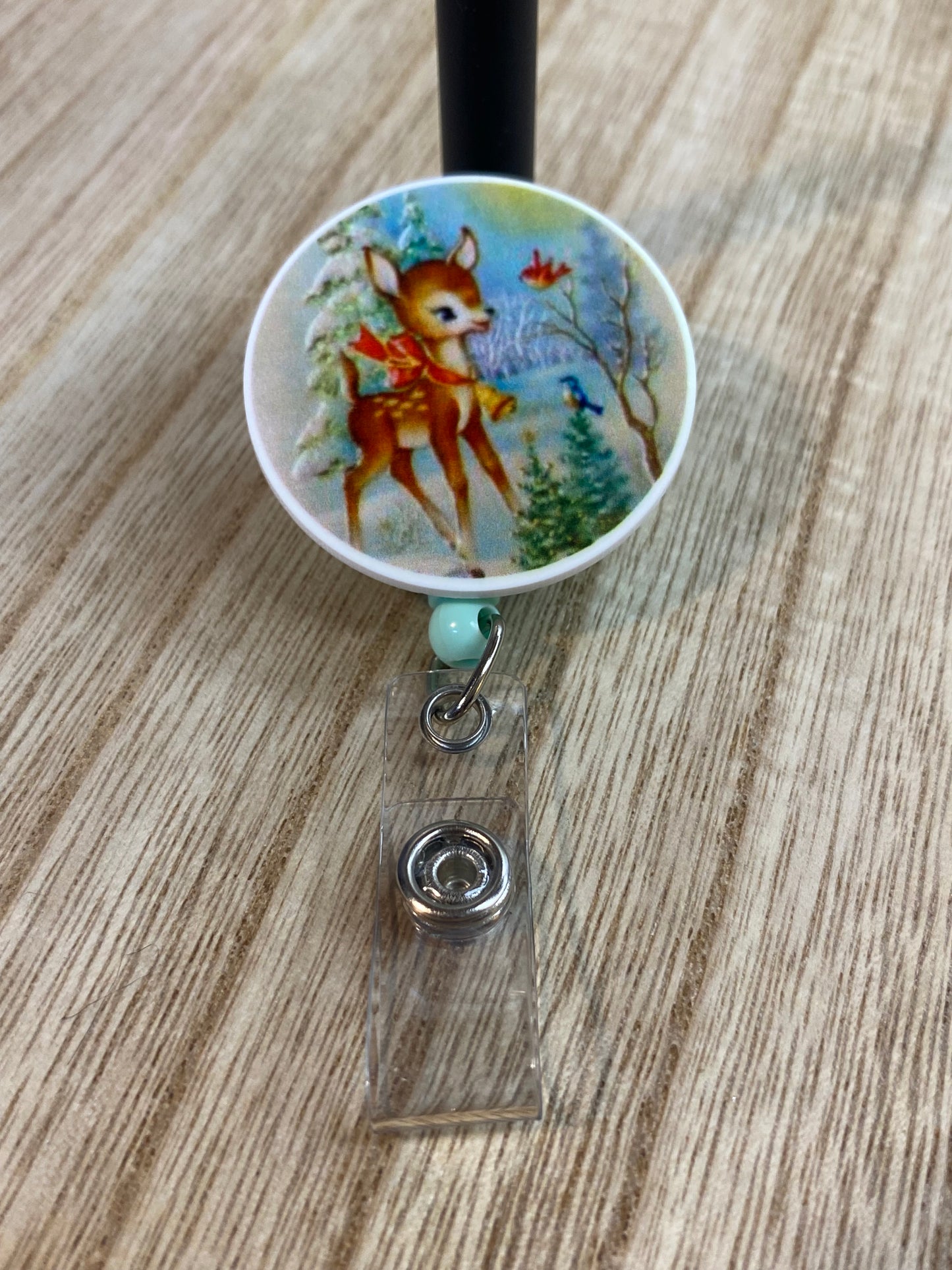 Christmas Deer Name Badge Reel