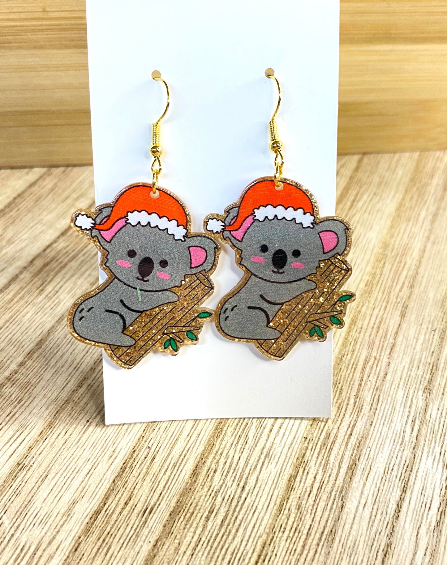 Christmas Koala Bear Earrings