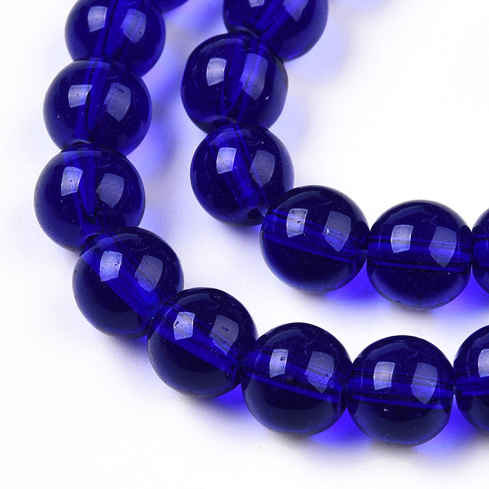 Dark Blue Glass Beads