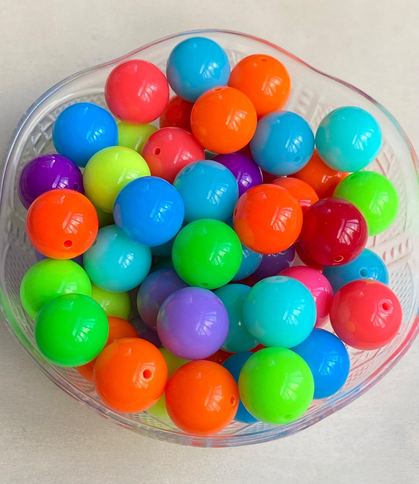 Neon Multicolor Mix Chunky Bubblegum Acrylic Beads