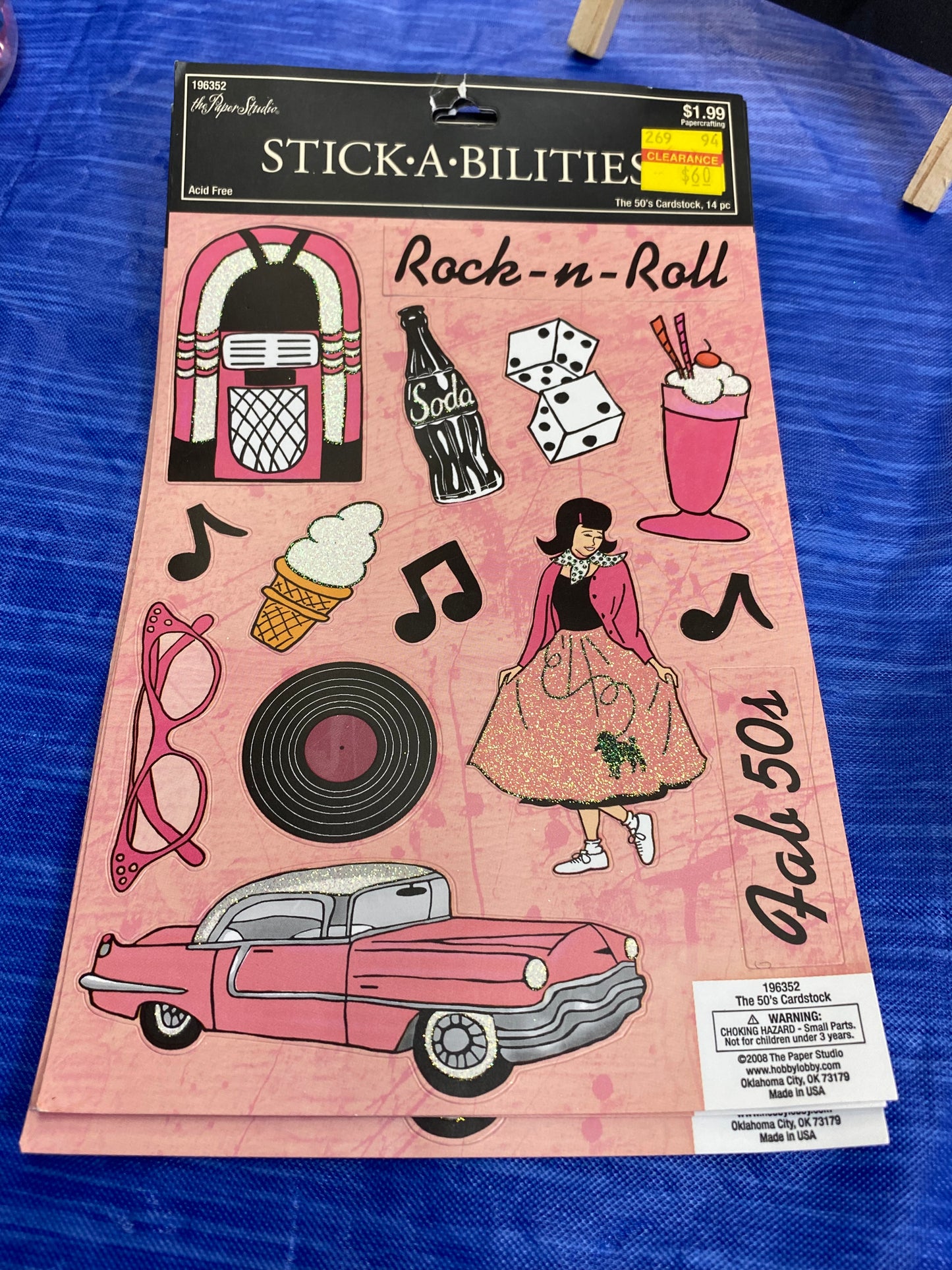 1950’s Rock n Roll Sticker Sheets