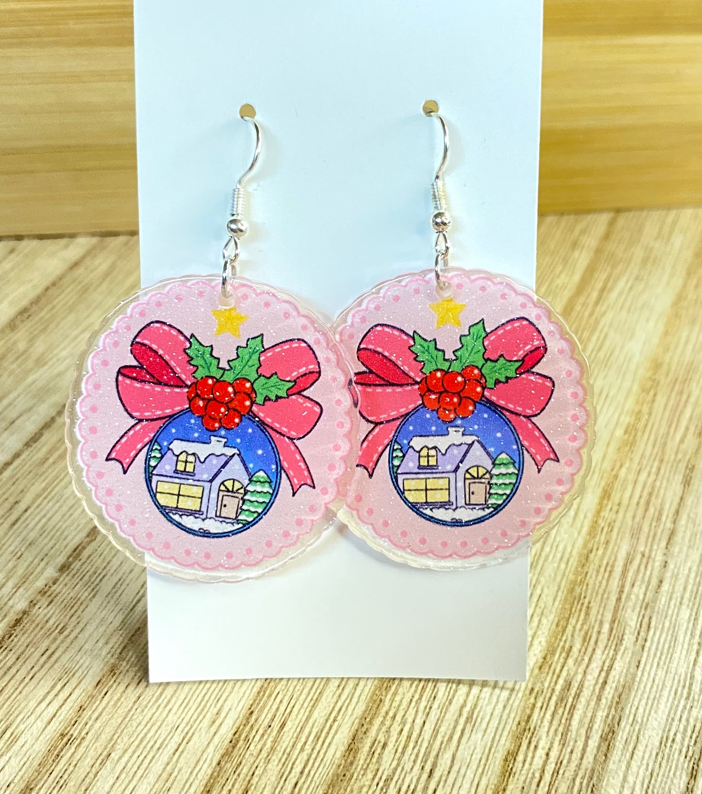 Christmas Cabin Earrings