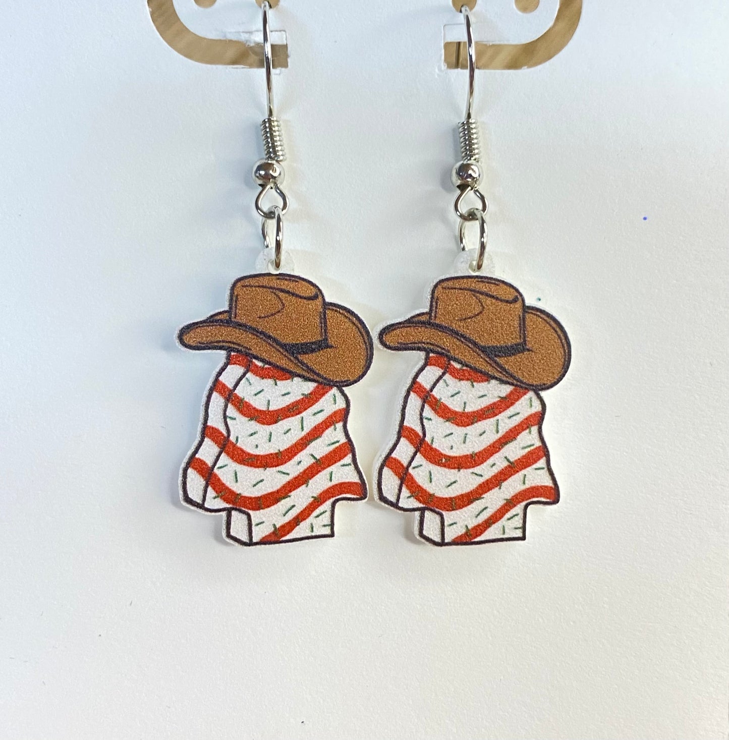 Western Christmas Tree Earrings