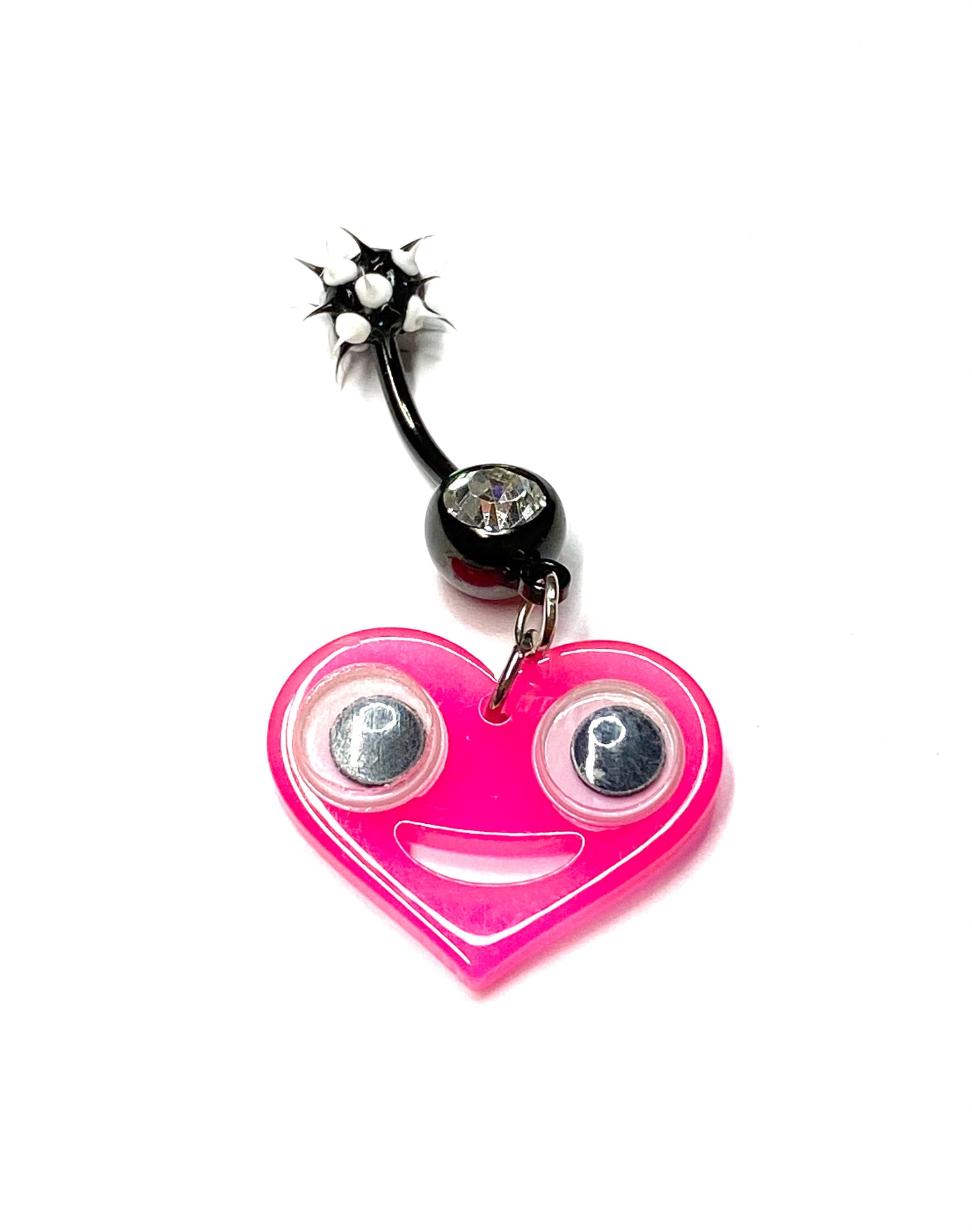 Happy Face Heart Belly Ring