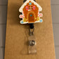 Gingerbread House Name Badge Reel