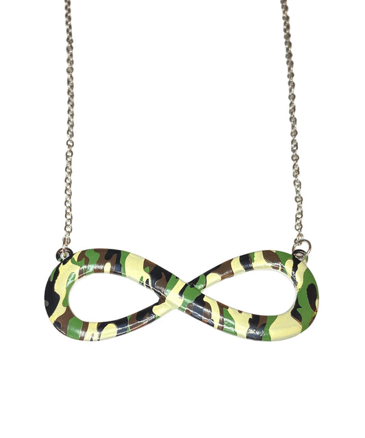 Camouflage Infinity Charm Necklace
