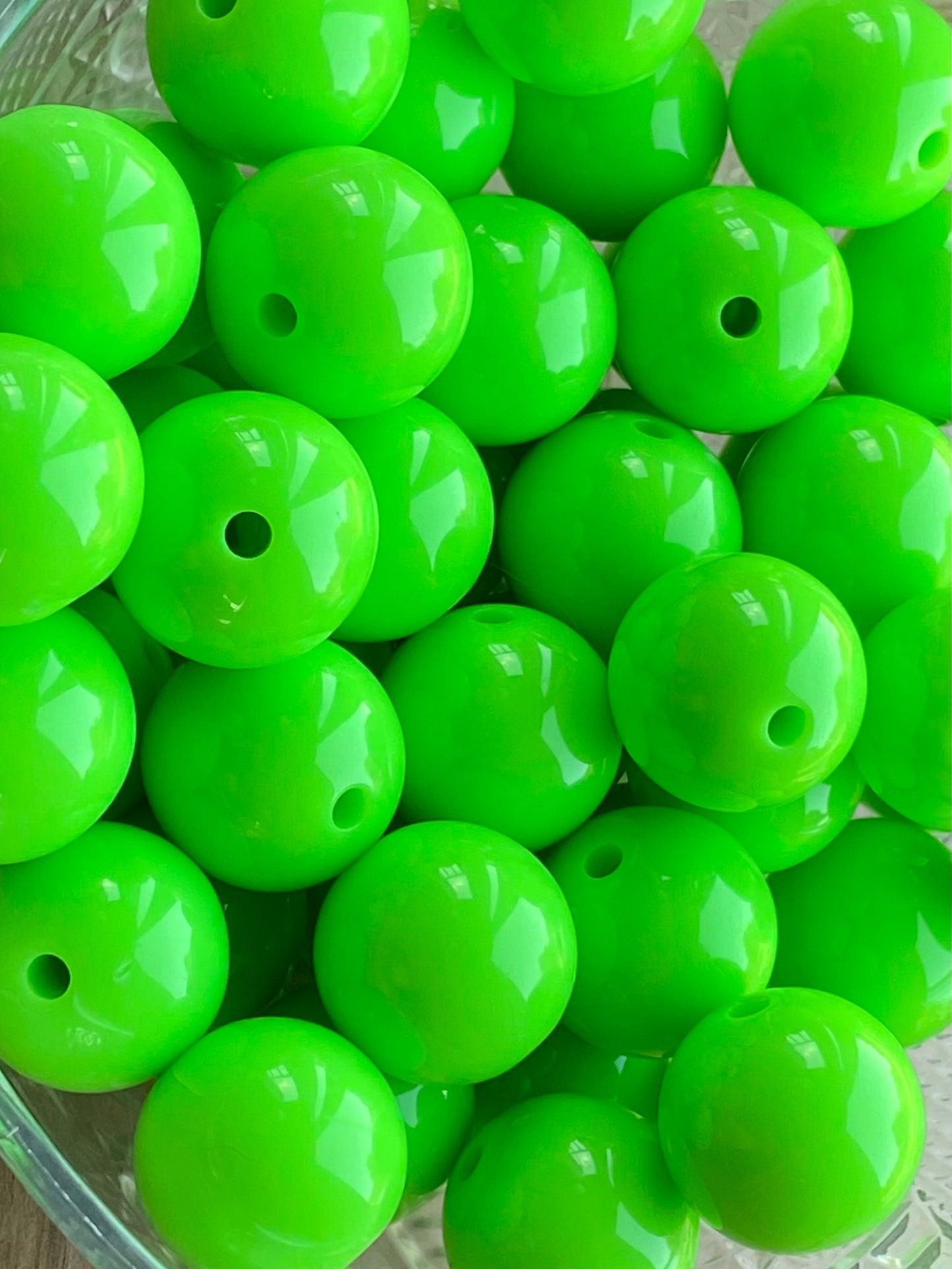 Green Chunky Bubblegum Acrylic Beads