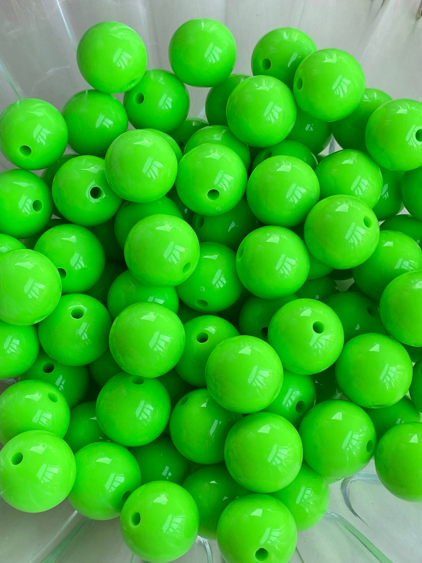 Green Chunky Bubblegum Acrylic Beads