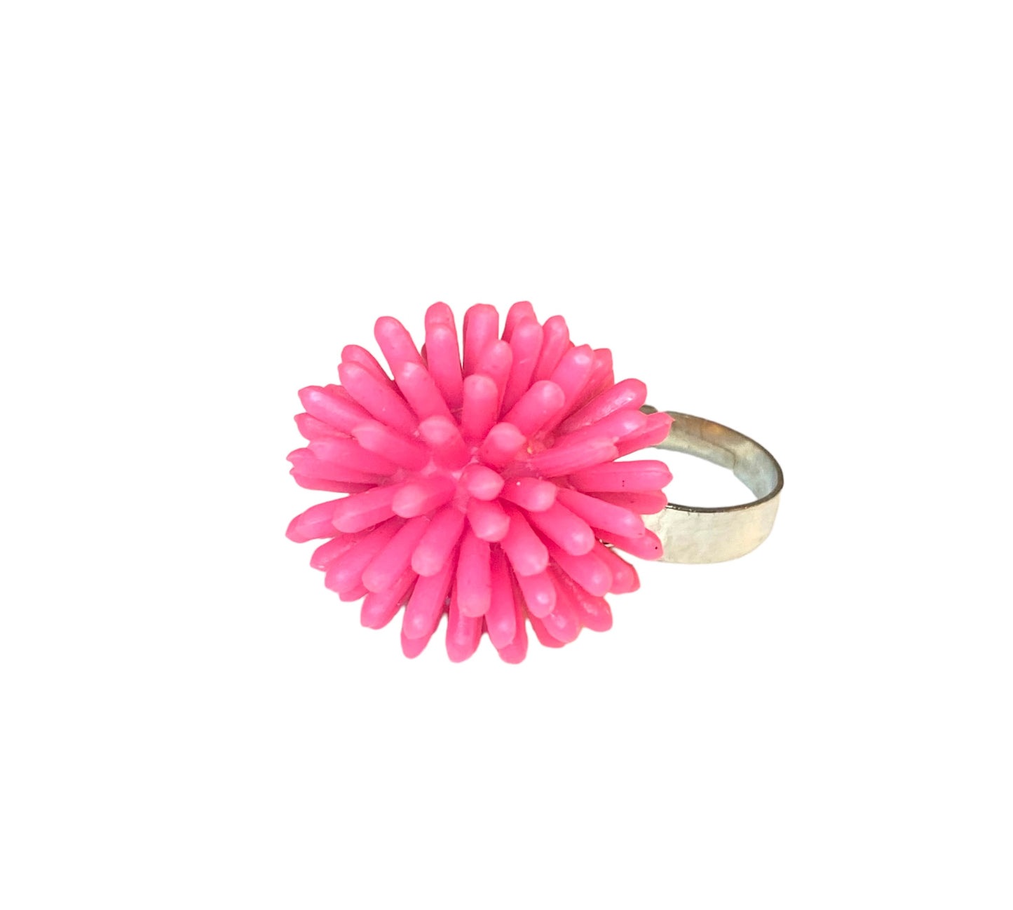Rubber Spike Charm Adjustable Rings