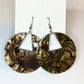 Black and Brown Circle Statement Earrings