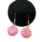 Pink Peppermint Charm Earrings