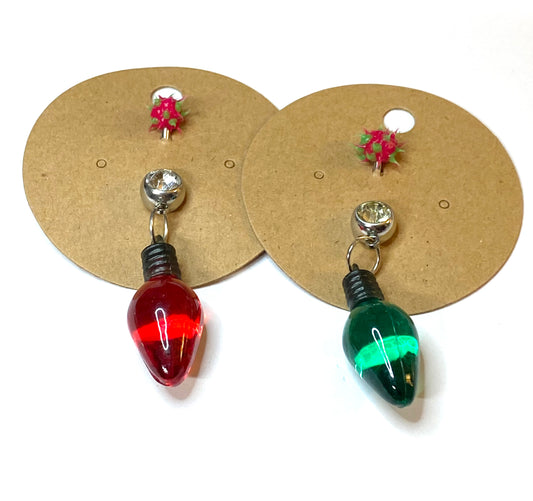 Christmas Bulb Charm Belly Button Ring