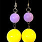 Purple and Yellow Bead Earrings