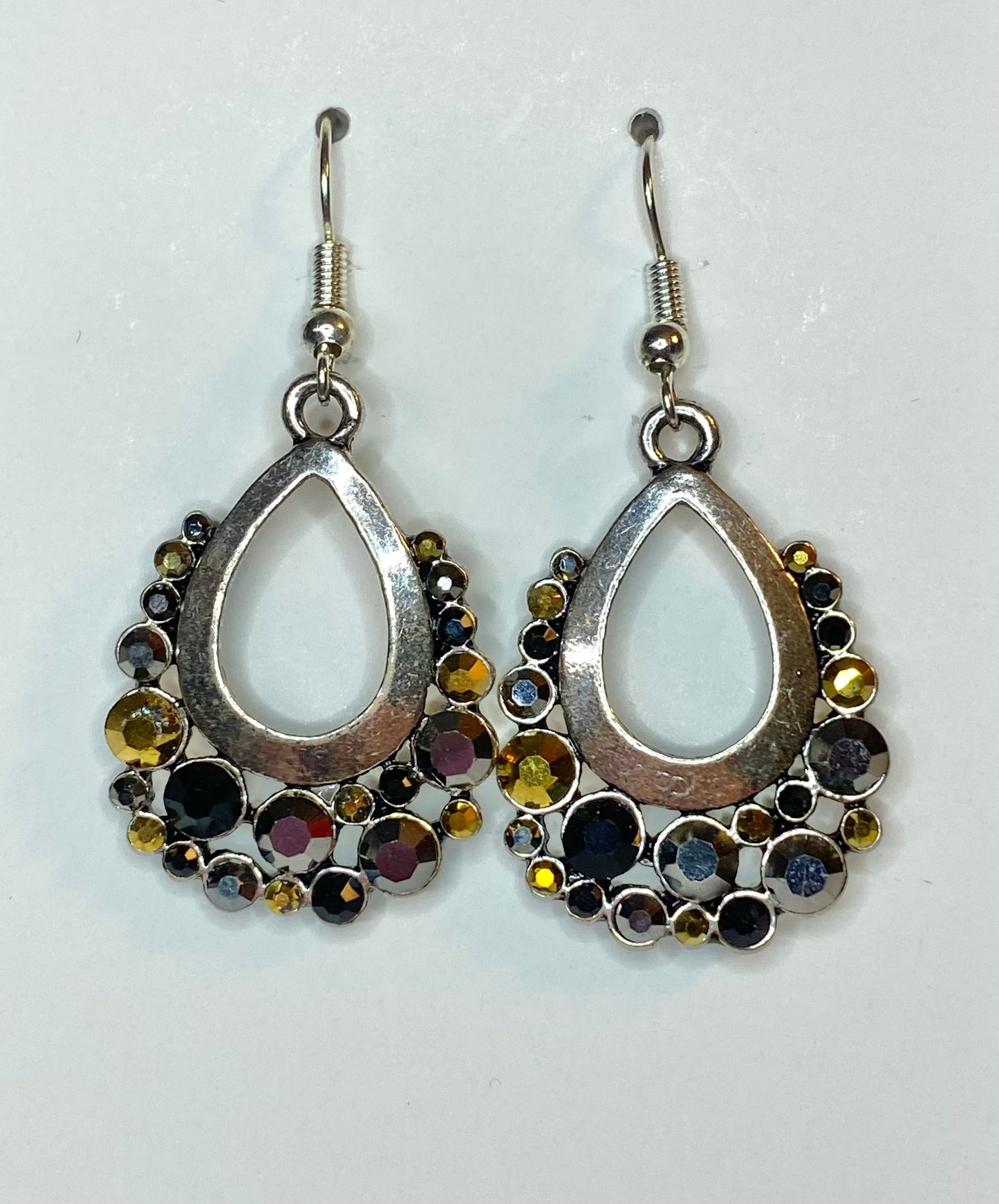 Black, Gold and Silver Earrings
