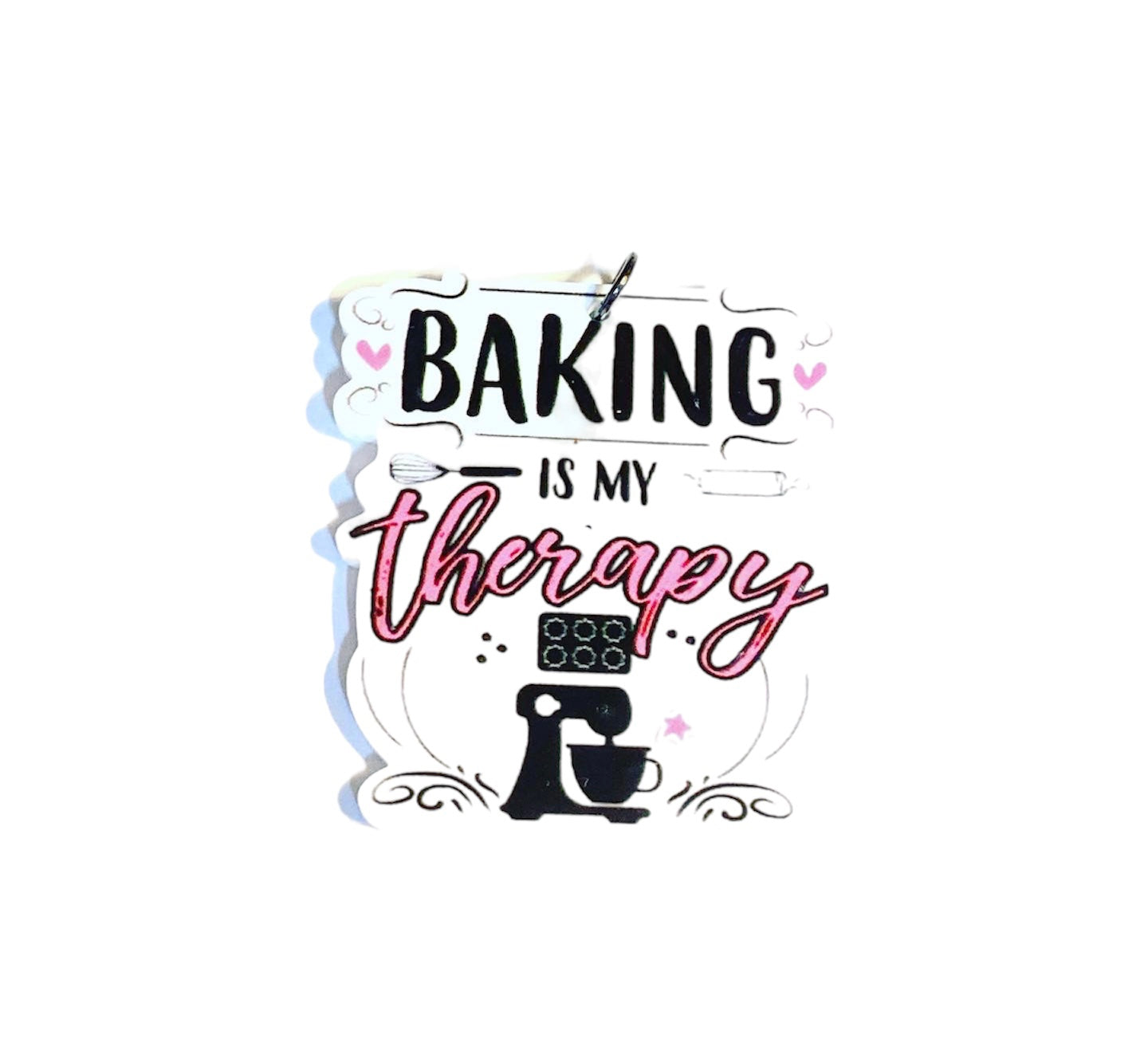 Baking Is My Therapy Charm Pendants