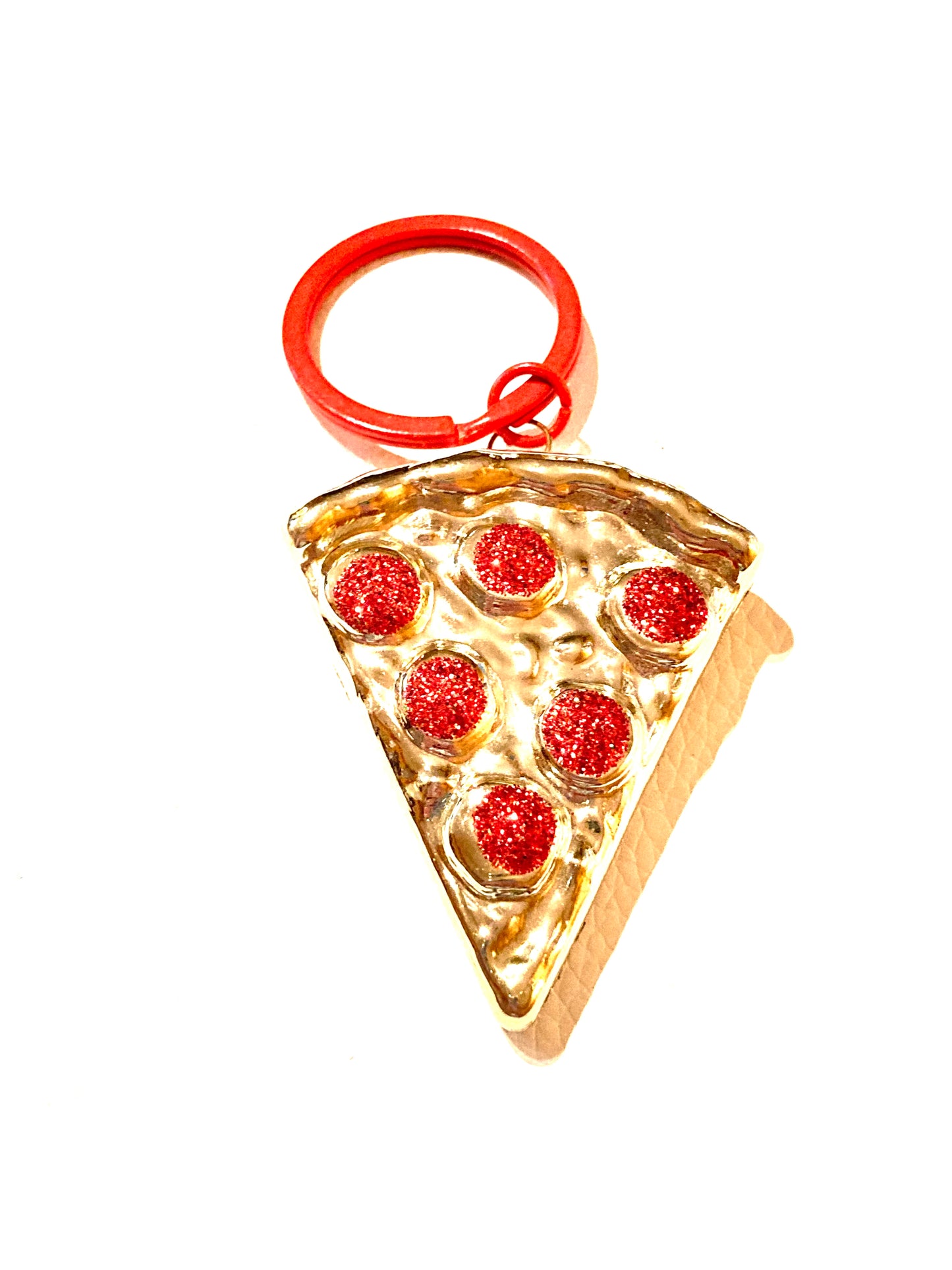 Pepperoni Pizza Keychain