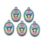 Multicolor Bow  Oval Charms