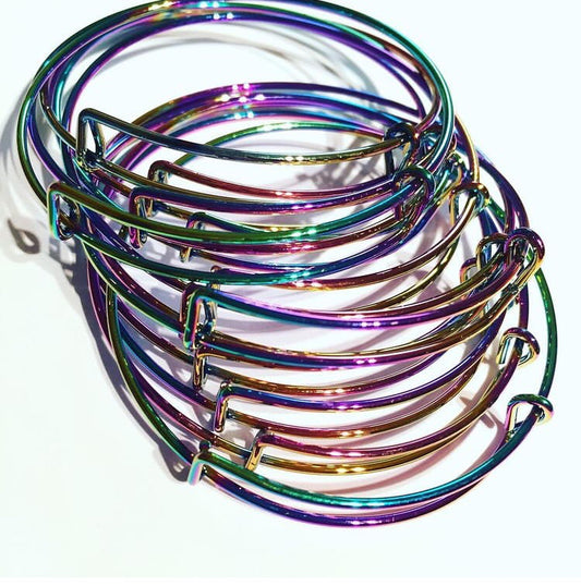 Rainbow Wire Bangles