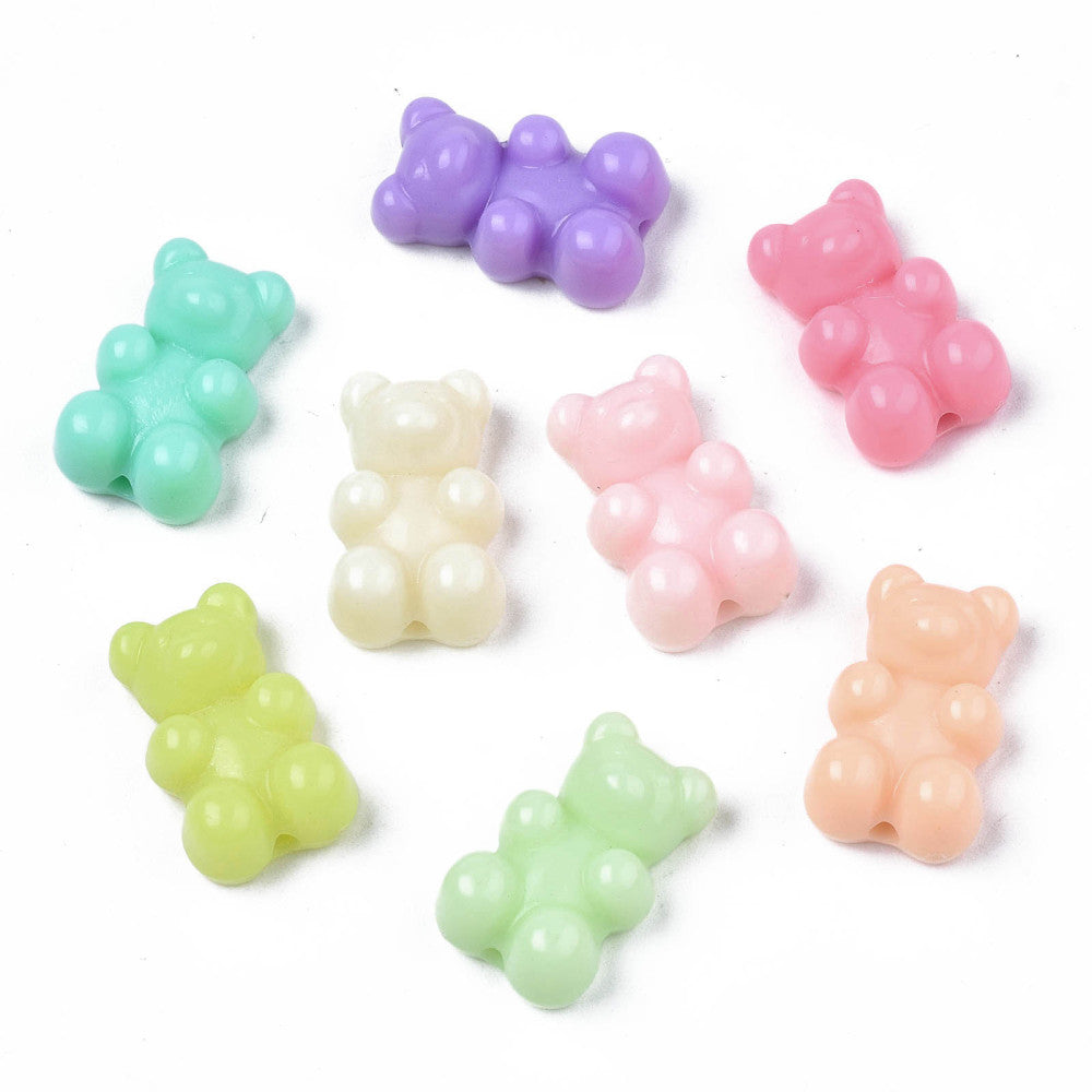 Pastel Teddy Bear Beads