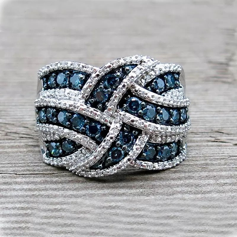 Blue Stone Fashion Vintage Style Rings