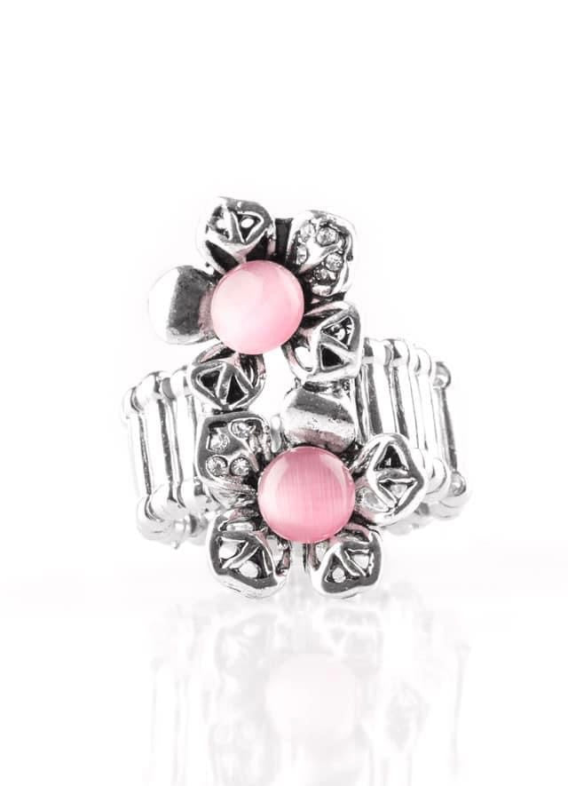 Pink Stone Flower Ring